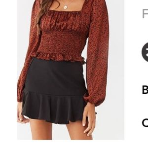 NWT Forever21 fluted mini skirt